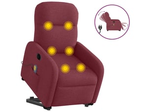 Fauteuil relax électrique  <strong></strong> Tissu rouge