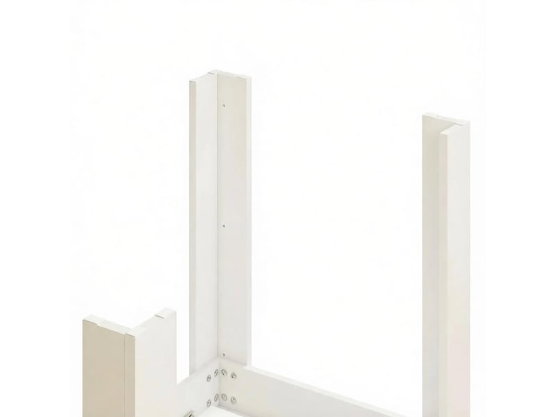  Table de salle à manger extensible 6 à 8 places avec rails en acier en mdf 180×80×75 cm blanche  - Conforama D