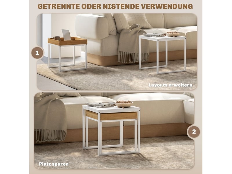  Tables basses gigognes – modularité pratique et gain de place pour un salon moderne  - Conforama E