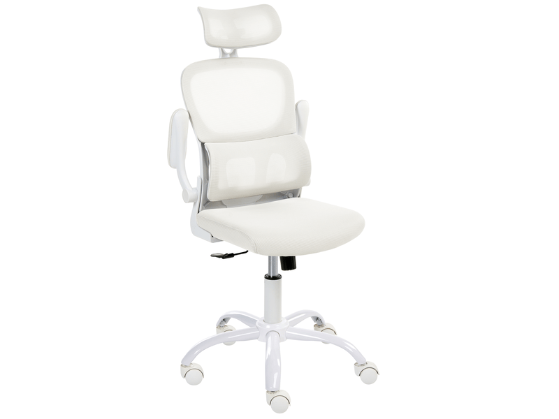 Chaise de bureau solis blanc  - Conforama D