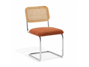 Lot de 2 chaises en velours texturé terracotta brooks