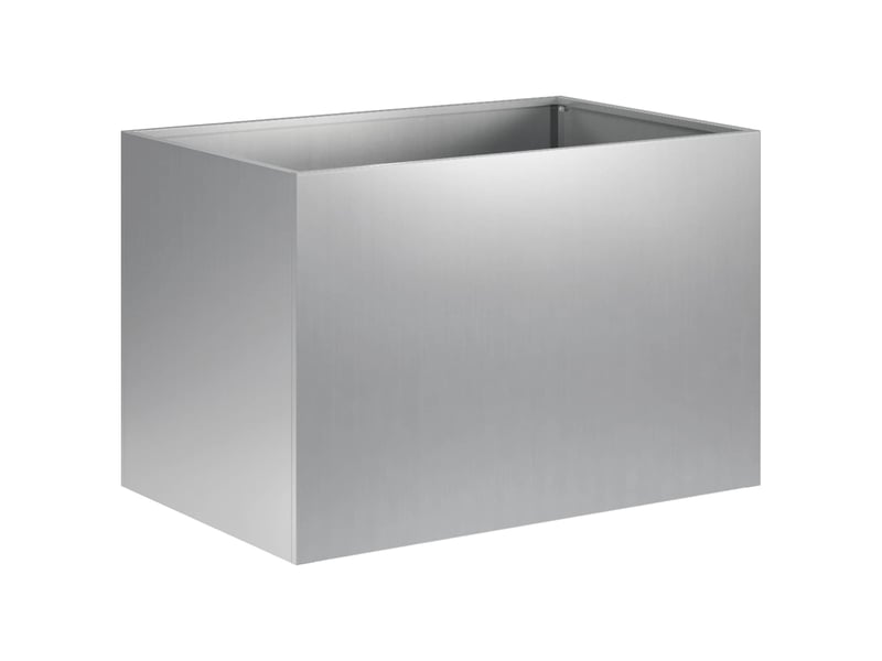  Jardinière - cache-pot de jardin argenté 50 x 40 x 40 cm acier galvanisé  - Conforama A