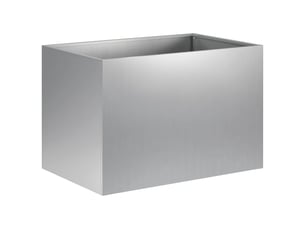 Jardinière - cache-pot de jardin argenté 50 x 40 x 40 cm acier galvanisé