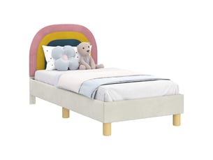 Lit simple 70x140 cm coloris beige