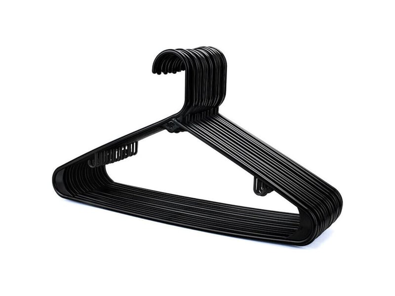  Cintre - plastique - 40 cm - pour portemanteau armoire placard - avec barre porte-pantalons et pinces - lot de 20  - Conforama A