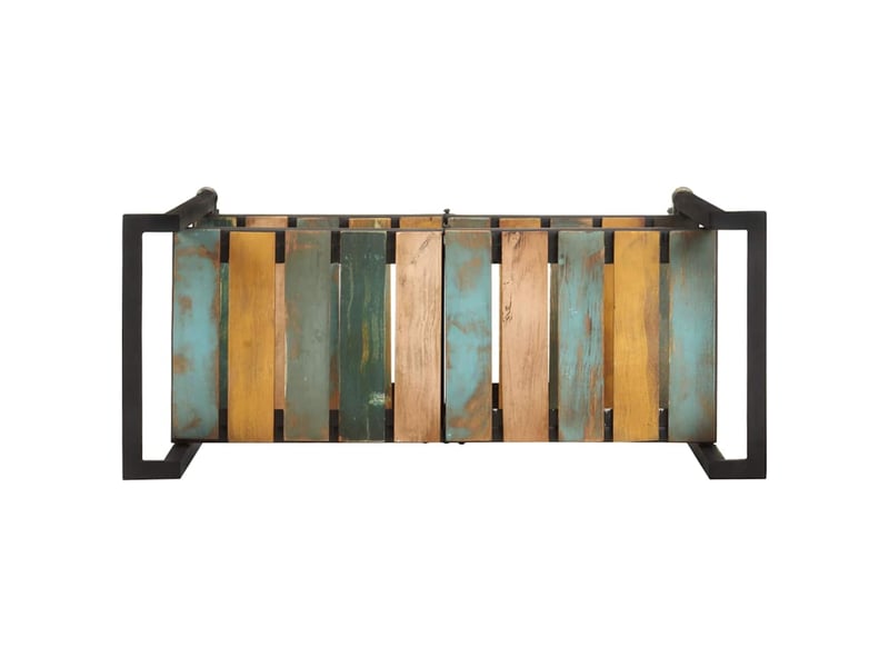  Desserte de cuisine, chariot de rangement 87x36x81 cm bois massif de récupération  - Conforama D