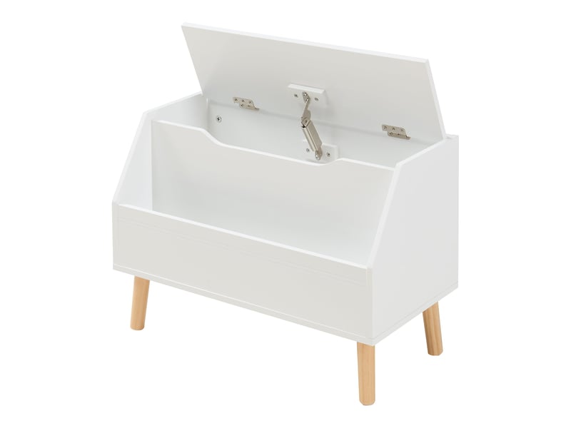  Coffre à jouets 60 x 30 x 43 cm blanc naturel 03_0009284  - Conforama C