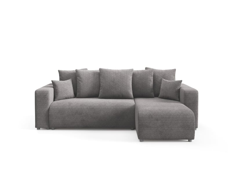  Canapé d'angle convertible evora l gris anthracite  - Conforama A