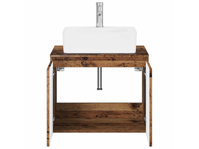  Ensemble de mobilier de salle de bain bois ancien cf64604  - Conforama C