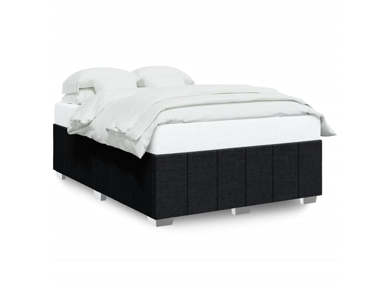  Lit double- lit adulte -  cadre de lit sans matelas noir 160x200 cm tissu  - Conforama A