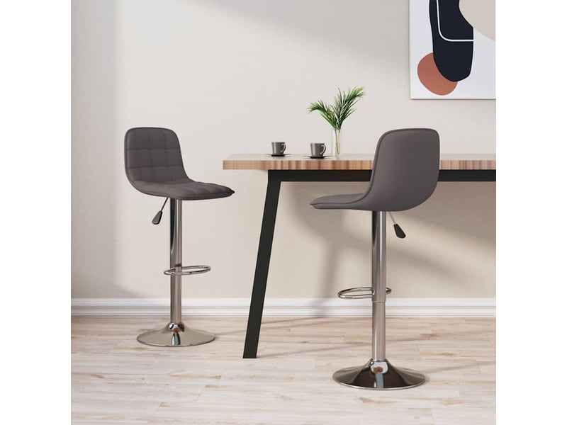  Lot de 2 tabouret de bar, chaise de bar taupe tissu shl8077  - Conforama B