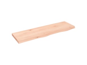 Comptoir de salle de bain, plan de travail 100x30x(2-4)cm bois massif non traité cf65690