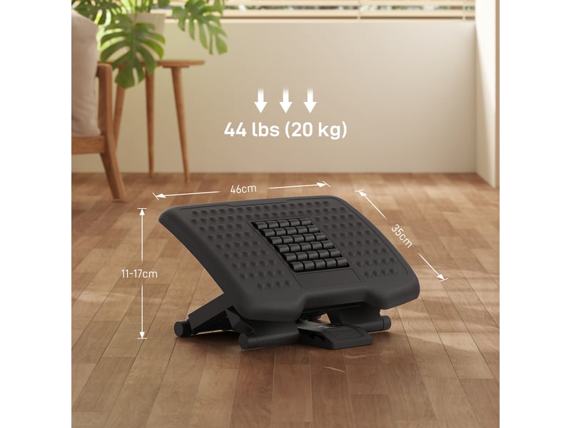  Repose-pieds de bureau réglable en hauteur ergonomique antidérapant noir evryae  - Conforama E