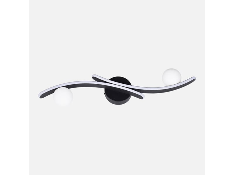  Applique murale fabrilamp fermoselle noir led intégrée 30 w 2550 lm 4000 k 20.5x70.4x10 cm 255162009 - Conforama A