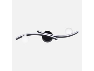 Applique murale fabrilamp fermoselle noir led intégrée 30 w 2550 lm 4000 k 20.5x70.4x10 cm