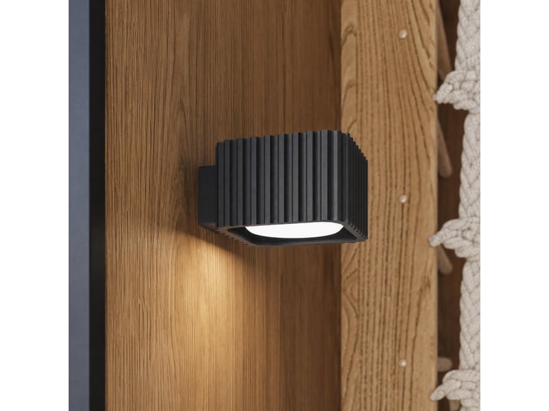 Plafonnier riff 2 noir gx53 aluminium moderne 8x20.5x10cm SL.3047 - Conforama D