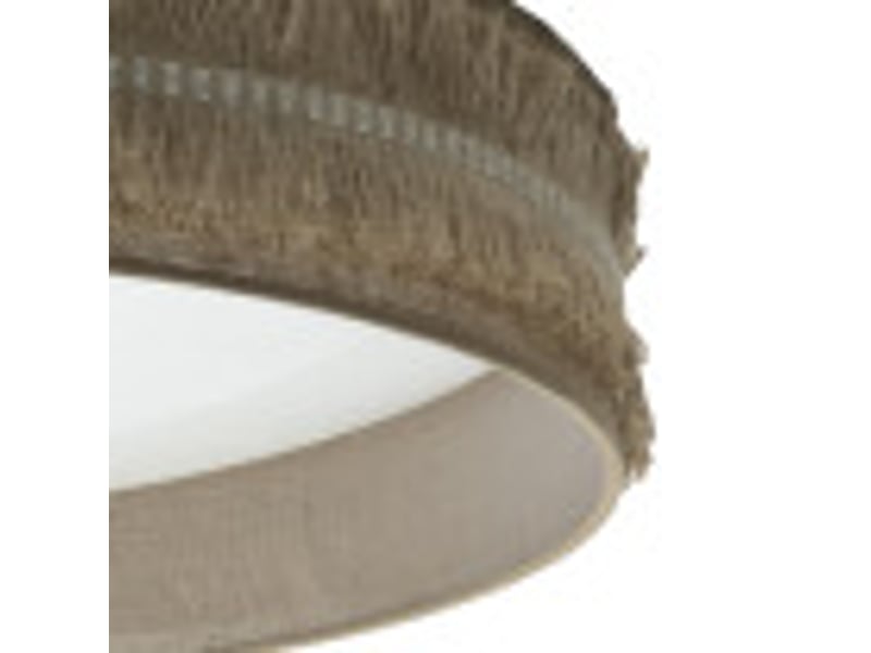  Fabrilamp kala plafonnier led 72 w, 5616 lm, 300040006500 k, beige en toile de jute, ø 50 cm 186785009 - Conforama D