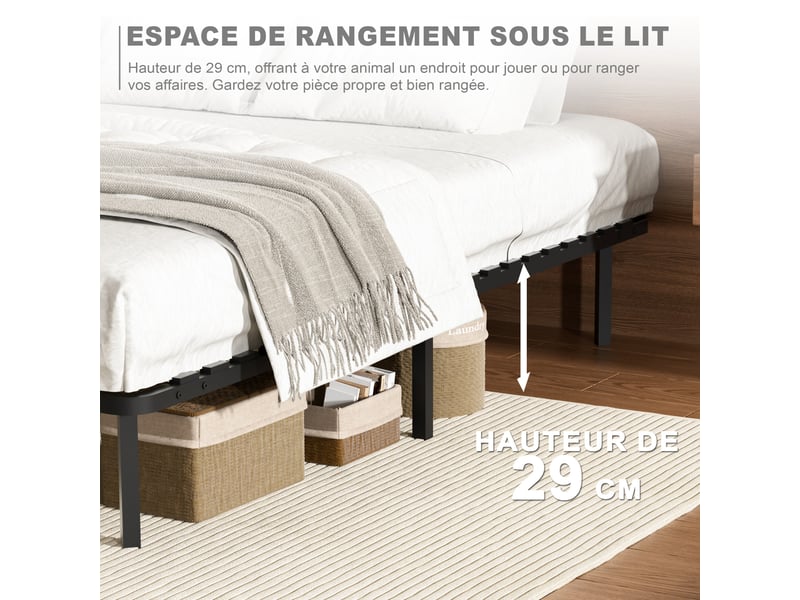  Sommier à lattes 140x190 cm, 2x16 rangs, incl. 9 repose-pieds  - Conforama C