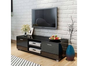 Meuble tv coloris noir 140 cm <strong></strong>  <strong></strong>