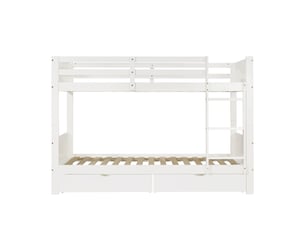 Lit superposé 90x200 cm SEYAKANY coloris blanc