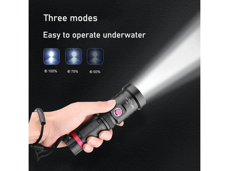  Lampe torche led puissante, 10000 lumens lampe de poche  - Conforama D
