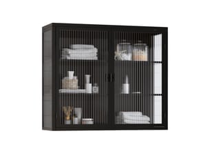 Bibliotheque coloris noir 2 étagère(s) MEULVA - 70 cm x 60 cm