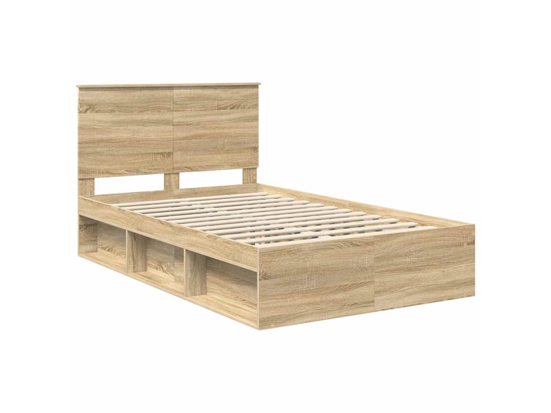 Lit double- lit adulte - cadre de lit sonoma 120 x 200 cm bois de pin massif - Conforama C