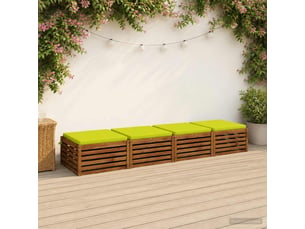 Lot de 4 coussins de siège, coussins d'assise soest 100 % polyester vert vif. Cf60623