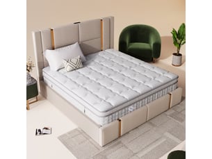 Matelas 180x200 cm <strong>STILVORA</strong>  <strong></strong> Ressorts + mémoire de forme soutien Ferme épaisseur 27 cm