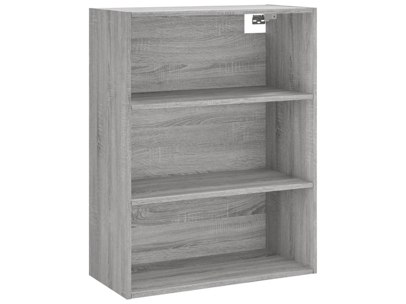  Buffet haut - bahut - meuble de rangement sonoma gris 69,5x34x180 cm bois d'ingénierie  - Conforama E