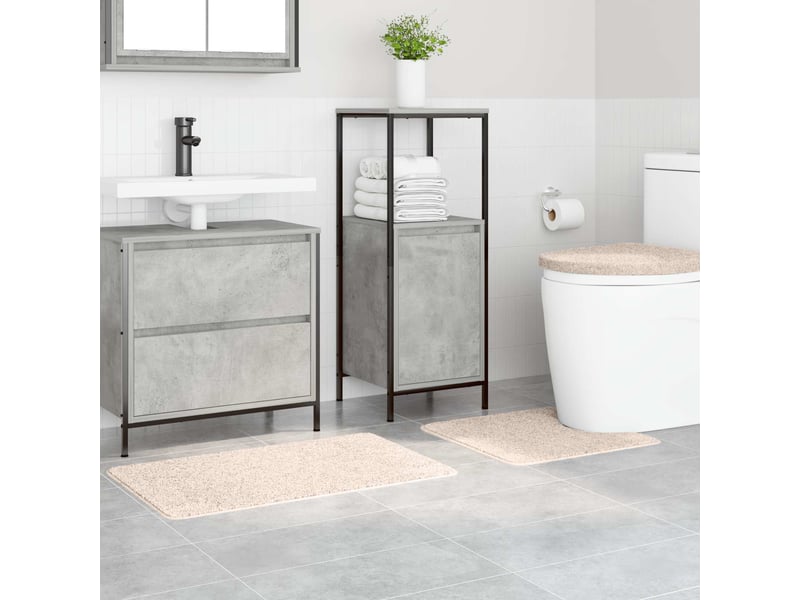  Ensemble de tapis de bain antidérapants 3 pc crème 50 x 80 cm cf64751  - Conforama C