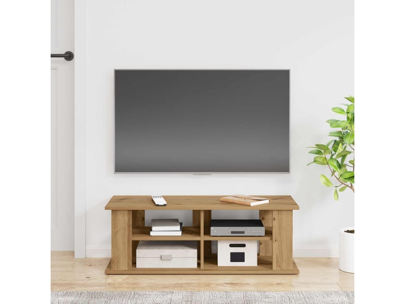  Support de télévision 96x35x33,5 cm chêne artisanal  - Conforama B