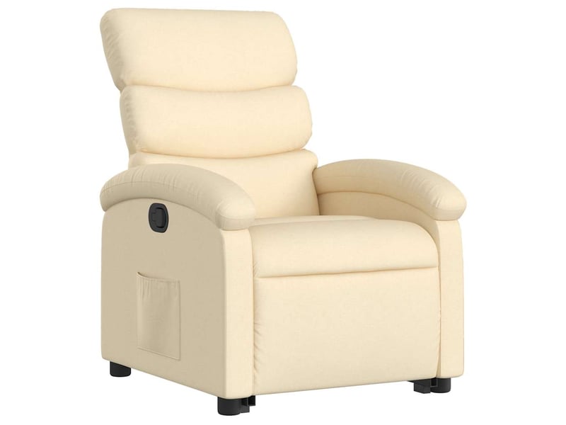 Fauteuil inclinable salon, fauteuil relax crème tissu shl58028  - Conforama D