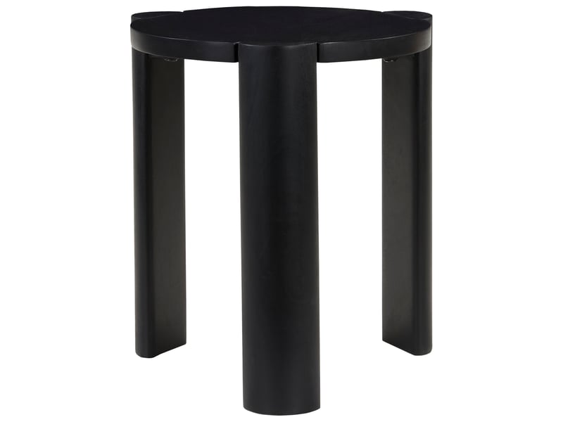  Table d'appoint en bois de manguier massif noire vori  - Conforama A