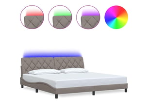 Lit 2 places 200x200 cm    coloris taupe