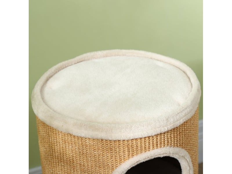  Tour cylindrique 35x60 cm double niveau marron beige  - Conforama C