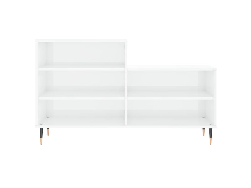  Meuble à chaussure blanc brillant 102x36x60 cm bois ingénierie shl2474  - Conforama D