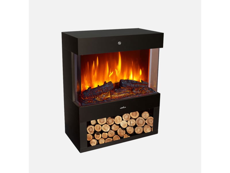  Chauffage soufflant céramique fabrilamp columbia 1800 w noir, effet cheminée 279821809 - Conforama A