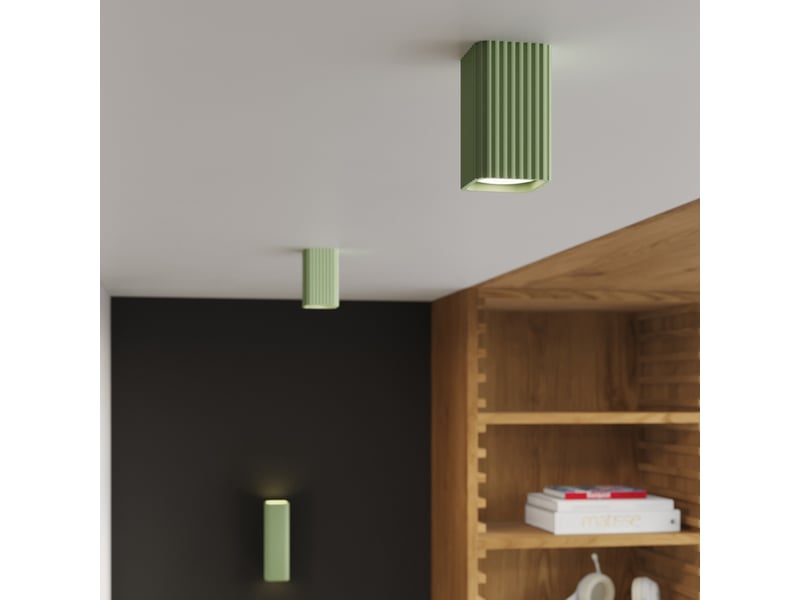 Lampe de table rayo sauge aluminium moderne 43x14.5x14.5cm SL.3313 - Conforama D