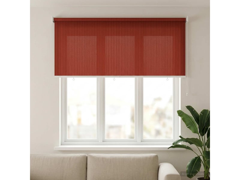 Store enrouleur extérieur, store à rouleau à 90% de blocage uv terracota hdpe cf45228 - Conforama B
