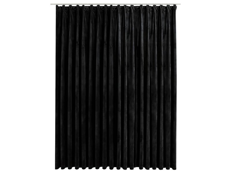  Rideau occultant, rideau black-out avec crochets velours noir 290x245 cm cf43965  - Conforama A