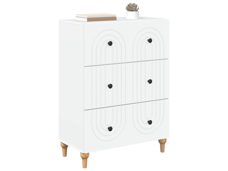  Armoire à tiroirs, rangement bureau blanc 66 x 34,5 x 90 cm bois d'ingénierie shl2866  - Conforama C