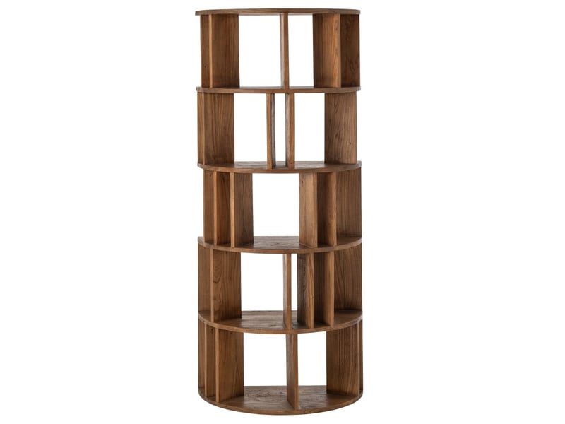  Bibliothèque demi-lune en bois camille 175cm naturel  - Conforama B