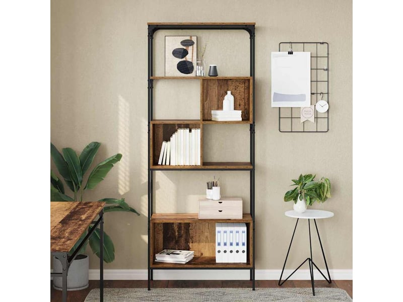  Bibliothèque 7 niveaux, armoire à livres 76 x 33 x 188,5 cm bois d'ingénierie shl3572  - Conforama D