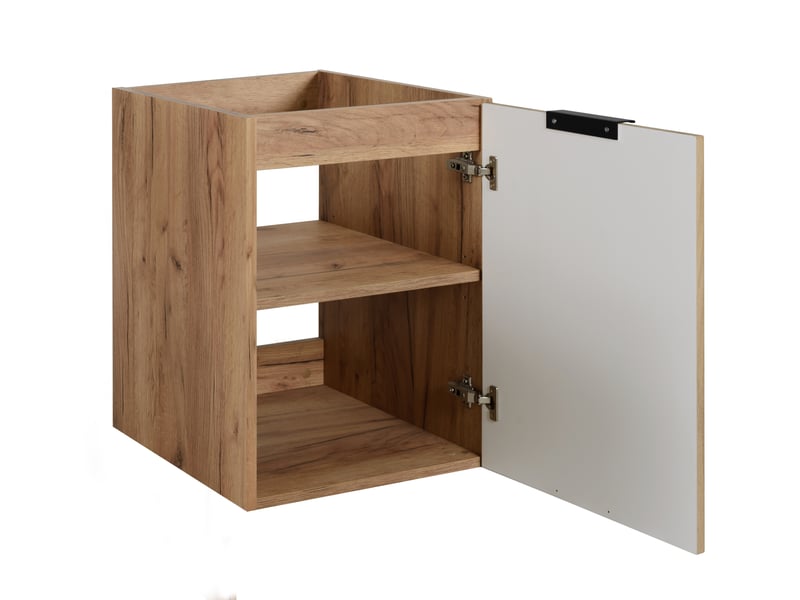 Meuble bas de salle de bain à suspendre avec une porte flow chêne 40 cm  - Conforama E