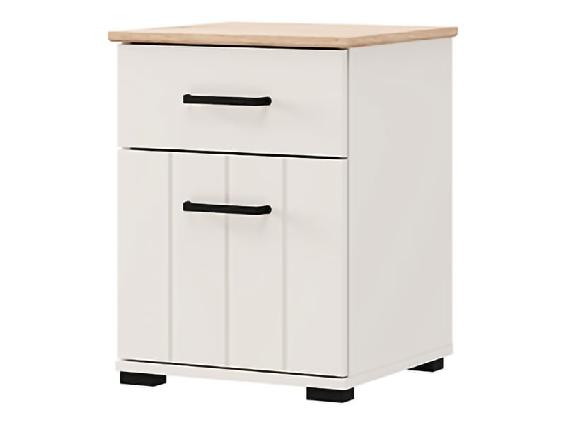  Commode de nuit punak, un tiroir, 41x40x54h cm blanc crème Punak - Conforama A