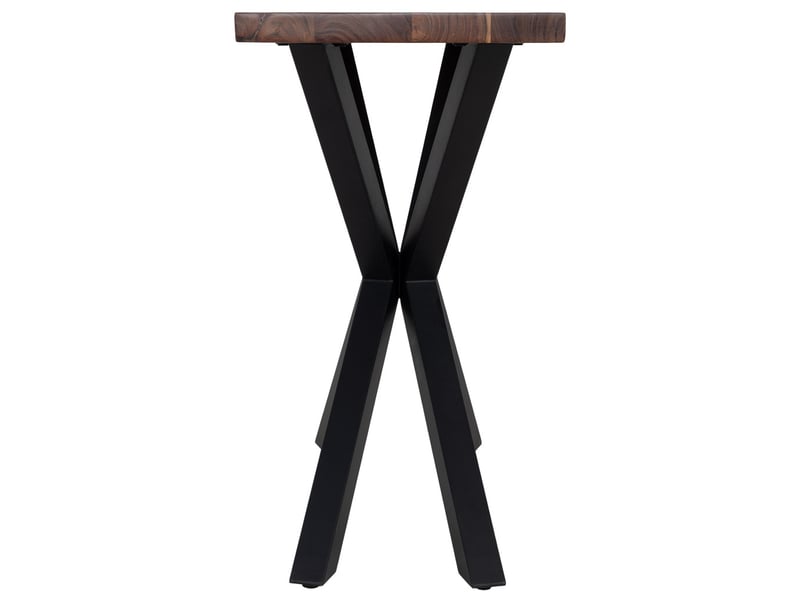  Console d'entrée en bois d'acacia marron avec pieds en fer 120x40x80h cm  - Conforama E