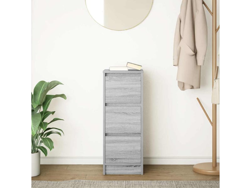  Buffet - bahut - meuble de rangement sonoma gris 29,5x34x76 cm bois d'ingénierie  - Conforama C