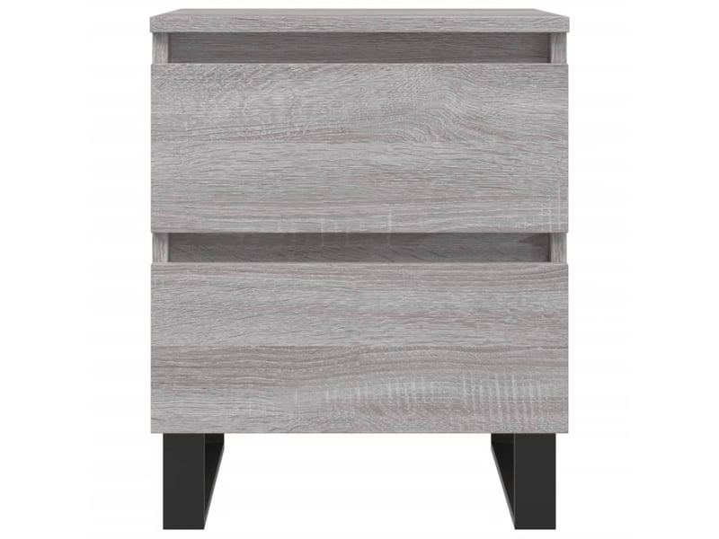  Lot de 2 tables de chevet - cabinet de chevet - table de nuit sonoma gris 40x35x50 cm bois ingénierie  - Conforama D