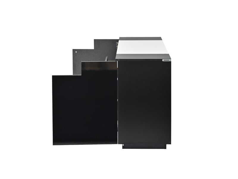 Buffet bas 140x40x68 cm noir avec 3 tiroirs, 2 portes, led rgb Fay Lum - Conforama D